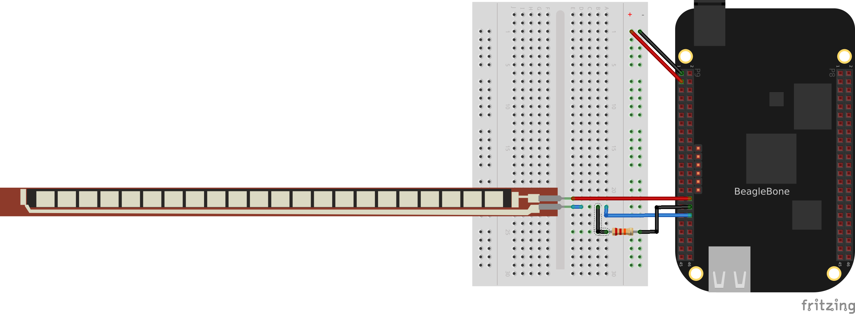 Reading a two-terminal flex resistor